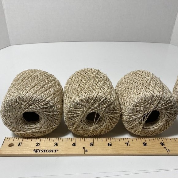 8 Aunt Lydia's Metallic Crochet Thread Natural - Picture 7 of 8